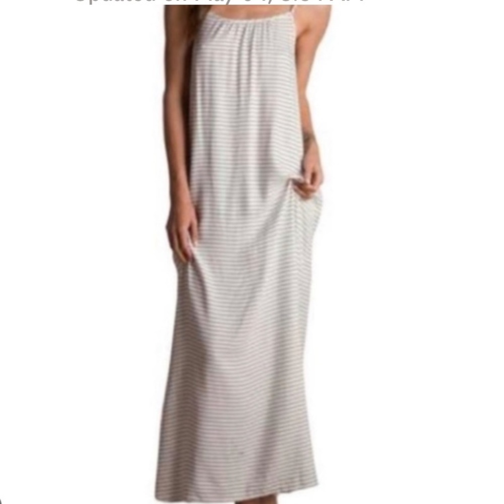 Boys + Arrows “Be Cool Hunny Bunny” Striped Maxi Dress Sz S